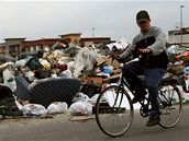 Italské ulice plné odpadk
