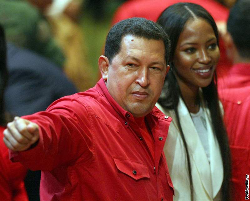 Hugo Chávez a Naomi Campbellová