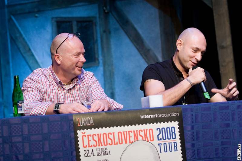 Daniel Landa, Michal Kocourek - tisková konference k turné eskoslovensko 2008...