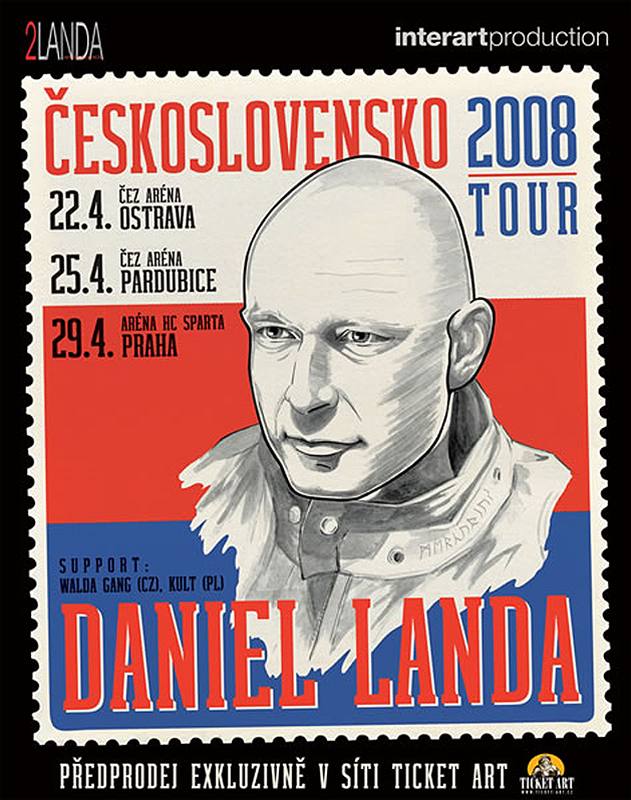 Daniel Landa - plakát k turné eskoslovensko 2008