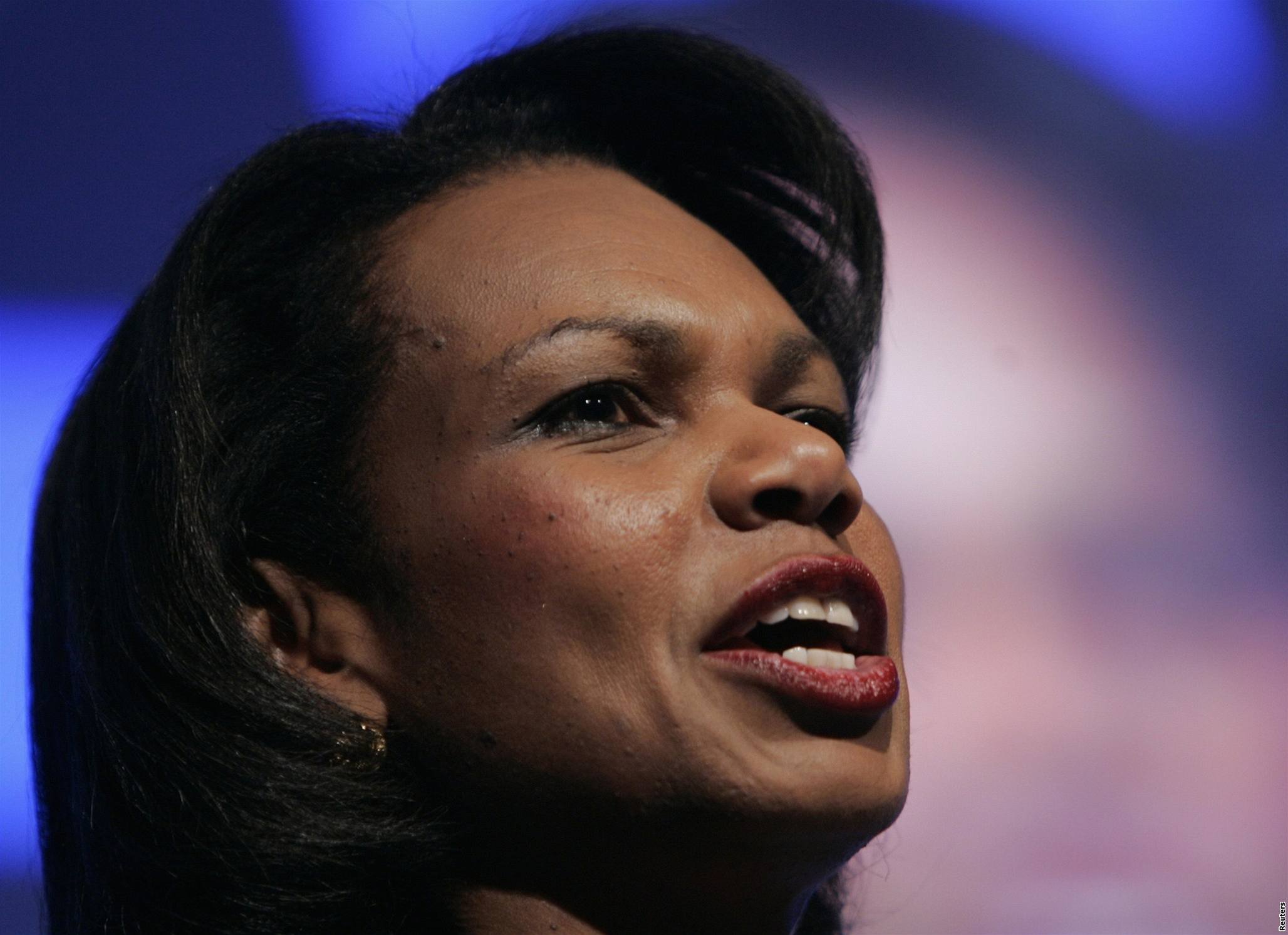 Condoleezza Riceová b�hem projevu v Davosu