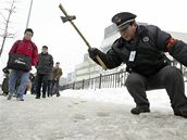 Zimní kalamita v �ín�. (29. ledna 2008)