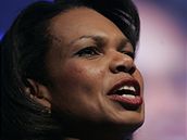 Condoleezza Riceová bhem projevu v Davosu