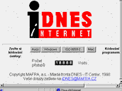 Portál iDNES.cz zaal pináet internetové zpravodajství 12. ledna 1998.