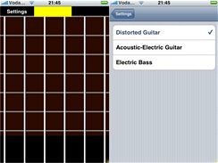 Aplikace PocketGuitar pro iPhone nebo iPod Touch