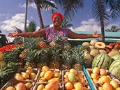 Dominikánská republika - trh s ovocem