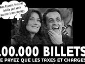 Sarkozy a Bruniová v reklam na aerolinky.