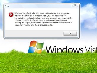 Vista SP1 error