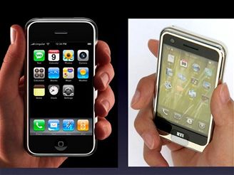 Apple iPhone a jeho konkurent Meizu Mini One M8