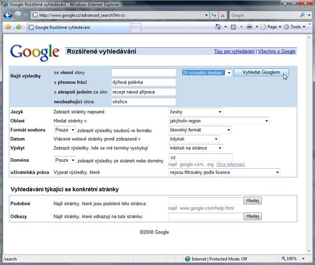 Pokroil vyhledvn Google.cz