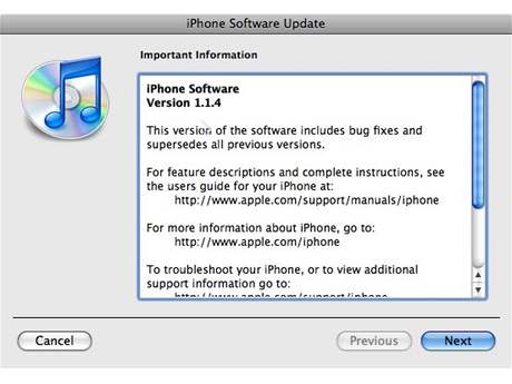 Firmware 1.1.4 pro iPhone