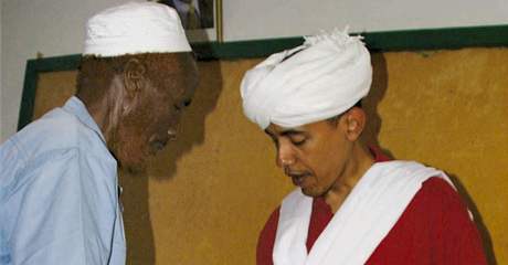 Barack Obama v africkém odvu