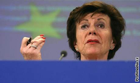 Eurokomisařka pro hospodářskou soutěž Neelie Kroesová.