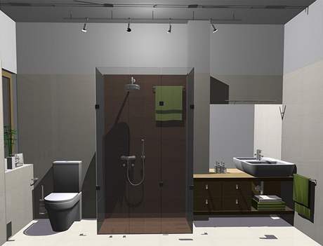 Rekonstrukce koupelny - varianta sprchov kout