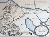 historická mapa, ilustrace