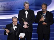 Oscar - Scott Millan, David Parker a Kirk Francis s cenou za nejlepí zvukové efekty pro film Bourneovo ultimátum