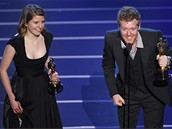 Oscar - Markéta Irglová a Glen Hansard s cenou za nejlepí filmovou píse