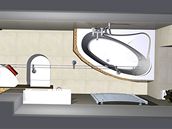Rekonstrukce koupelny - varianta s vanou
