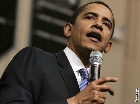 Barack Obama bhem kampan ve Westerville v Ohiu