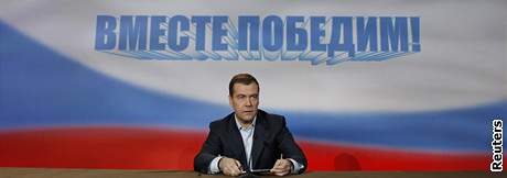 Dmitrij Medvedv odpovd na dotazy novin