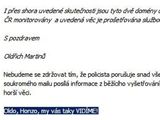 Dopis policejnho prezidenta poslanci Vidmovi