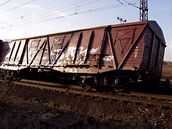 Vykolejení nákladního vlaku u obce Dísy (5.3. 2008)