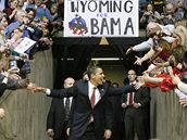 Obama vede po úspchu ve Wyomingu zhruba o sto volitel pro nominaní sjezd.