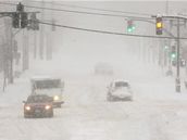 Sníh trápí také obyvatele msta Chagrin Falls ve stát Ohio.