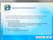 Internet Explorer 8 Beta 1 - Náhled