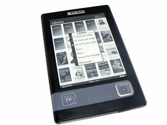 Ebook Bookeen Cybook-Gen3 - hlavn menu