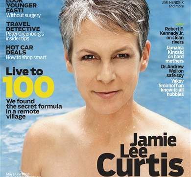Jamie Lee Curtisová se nechala nafotit "nahoe bez" na titulní stránku asopisu Americké asociace osob v dchodu (AARP).