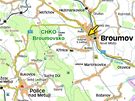 Mapa Broumovska malá