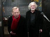 Václav Havel a Petr Oslzlý v brněnském divadle Husa na provázk