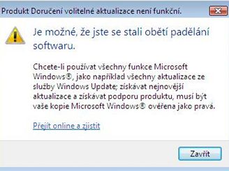 Varování ve Windows Vista