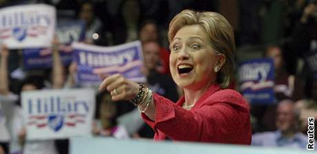 Hillary Clintonová na shromádní v pensylvánské Filadelfii