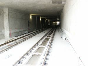 Tunel smr Prosek ve stanici Stkov - leden 2007