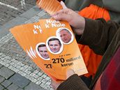 Mladí sociální demokraté protestují proti církevním restitucím