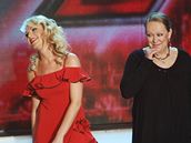 Banánová noc X Factoru - Martina Pártlová (vlevo), Gábina Osvaldová