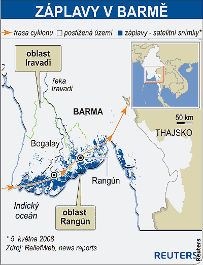 Infografika: Zplavy v Barm