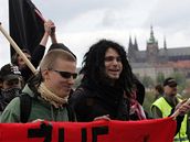 Pochod levicových radikál Prahou. (1. kvtna 2008)