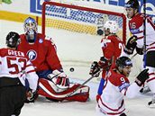 Kanada - Norsko: Kana�an Derek Roy (9) se raduje z gólu