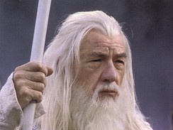 Ian McKellen v roli Gandalfa ve filmov trilogii Pn prsten