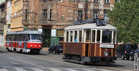 Na Ostravany eká celý víkend svezení v historické tramvaji i výluky tramvajových a trolejbusových linek. Ilustraní foto