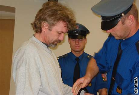 Frantiek Hadraba u plzeského soudu (26.5.2008)