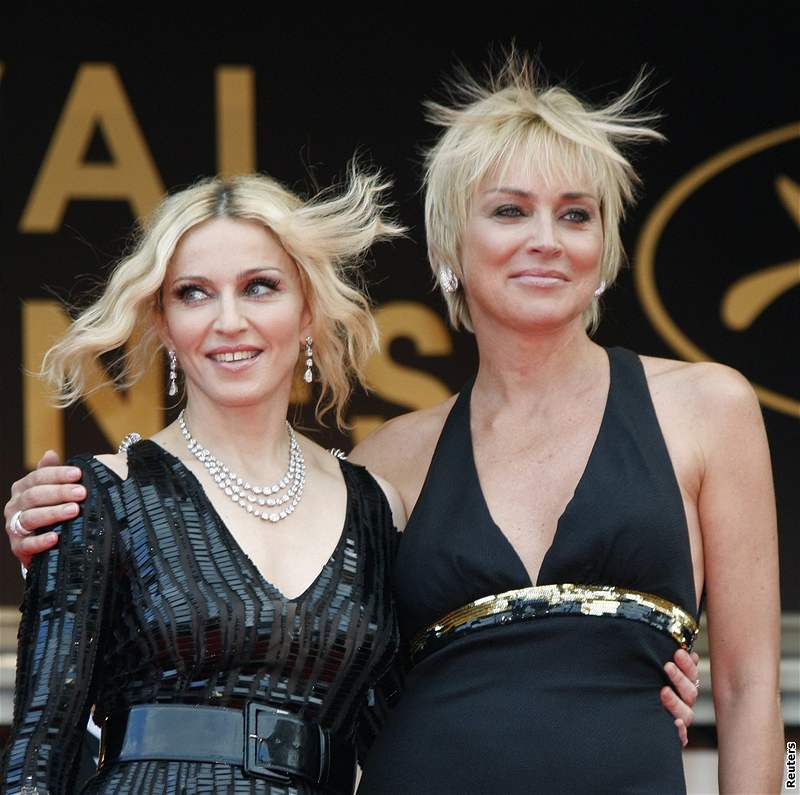 Madonna a Sharon Stone  Cannes 2008