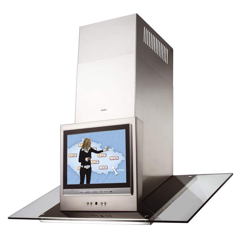 Vestavnou LCD obrazovku, která má 19 palc, lze vyklápt i natáet