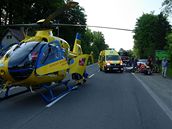 Váná nehoda motorkáe v Nové Ddin u Frýdlantu nad Ostravicí