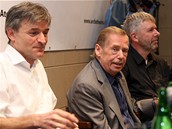Uvedení hry Odcházení - David Radok, Václav Havel a Ondej Hrab