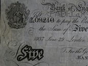 Falená librová bankovka vyrobená pímo Adolfem Burgerem