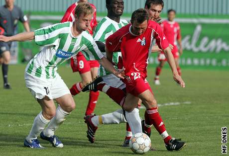 V tomto zápase proti Vítkovicím si hrái Bohemians Praha zajistili postup.